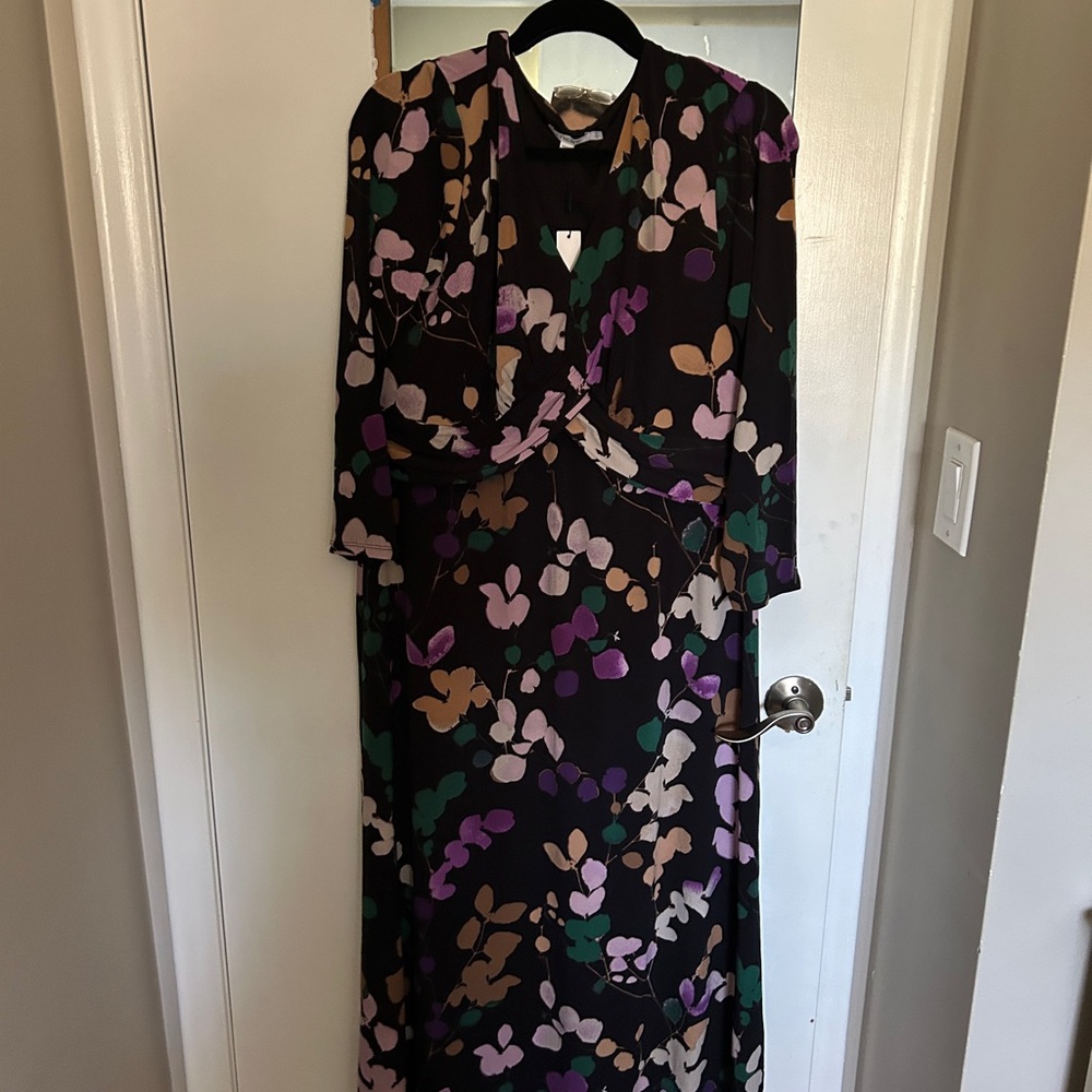 Floral Black Dress